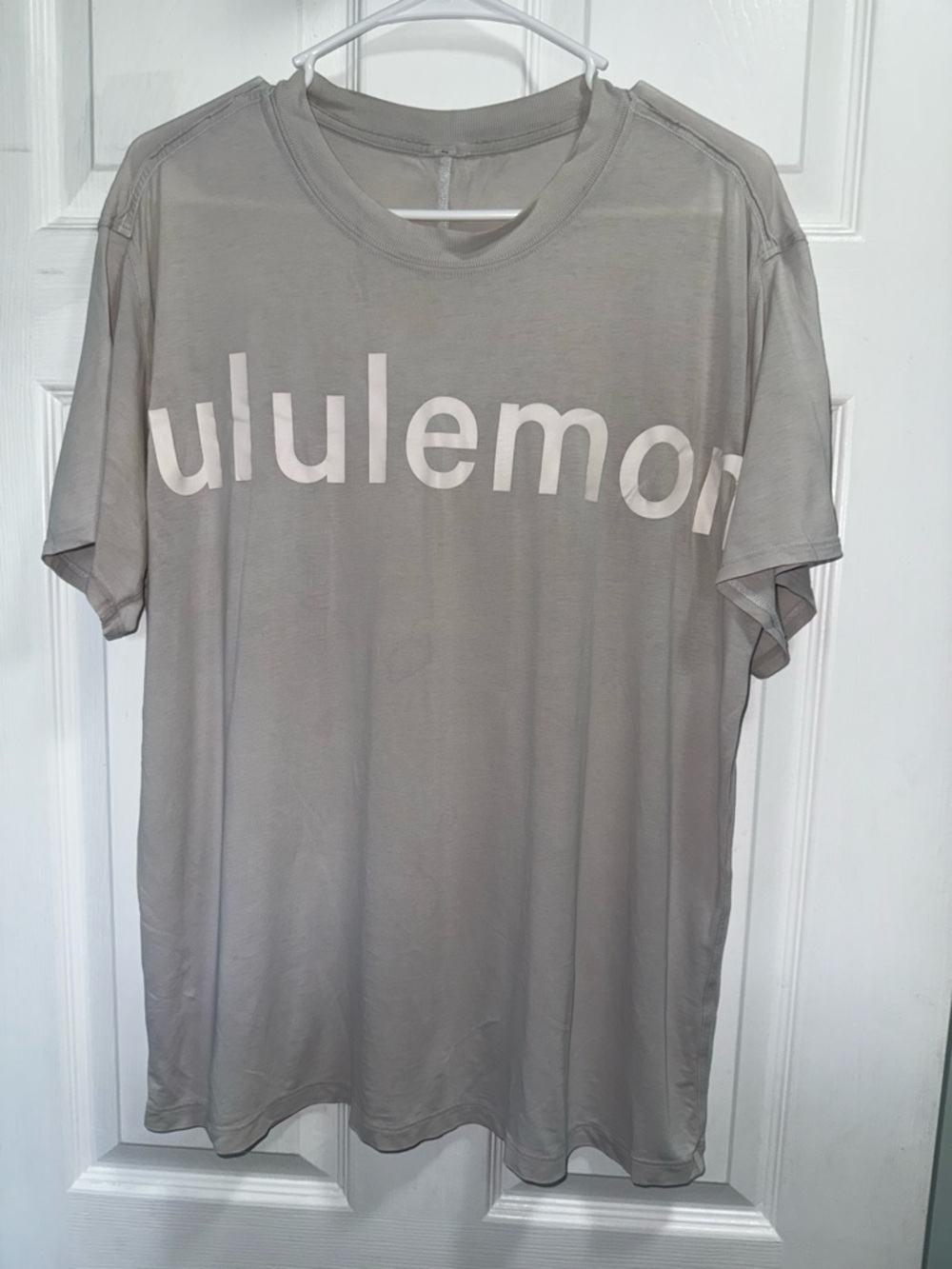 lululemon athletica Off-White Short Sleeve Logo Tee